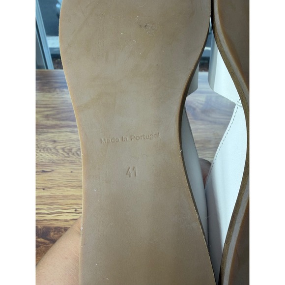 COS Women's White Leather Moccasins Flats Sz 9.5 - Picture 9 of 12